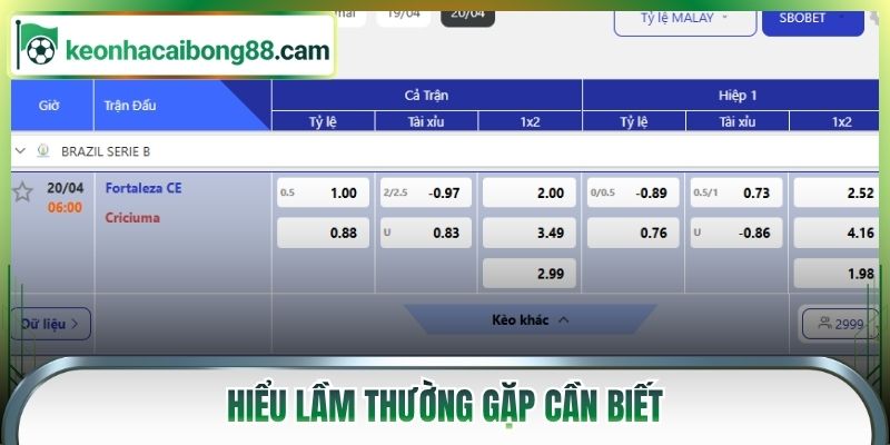 Hiểu lầm thường gặp cần biết