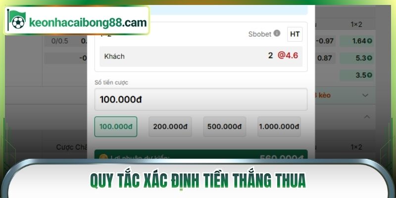 Quy tắc xác định tiền thắng thua