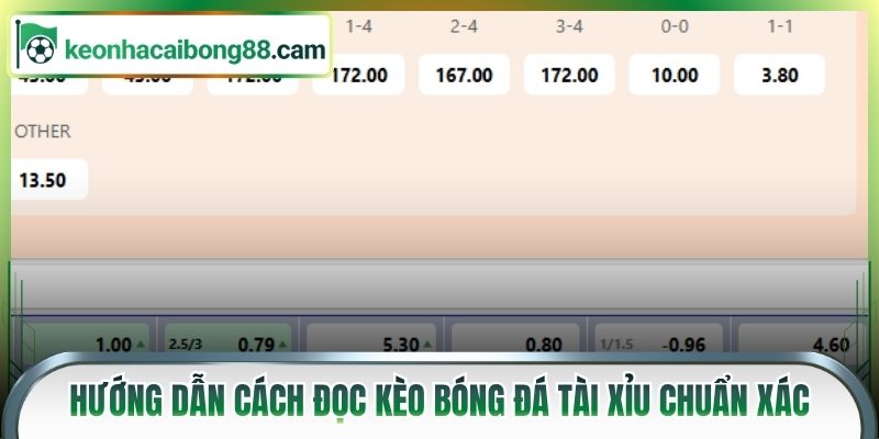 Hướng dẫn cách đọc kèo bóng đá tài xỉu chuẩn xác
