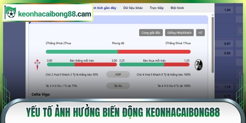 Yếu tố ảnh hưởng biến động keonhacaibong88